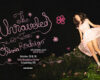 Concert poster-style image: pink cursive title on a black background, a woman in a pink dress leaping among vines and flowers, with event details (date, venue, Columbus, OH) and 'Live Nation' at the bottom.